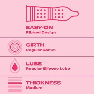 Durex Extra Ribbed Condoms for Men - 10 Count |Ribbed and Dotted for Extra Stimulation|Suitable for use with lubes & toys.